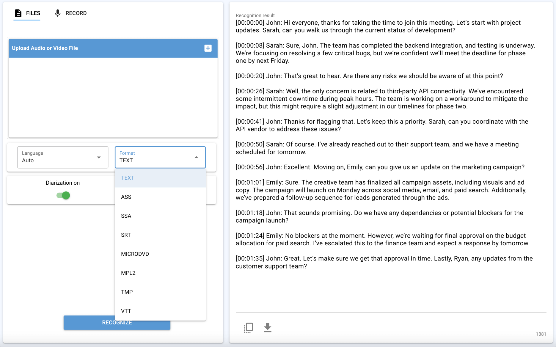 Use Handy Dashboard or REST API